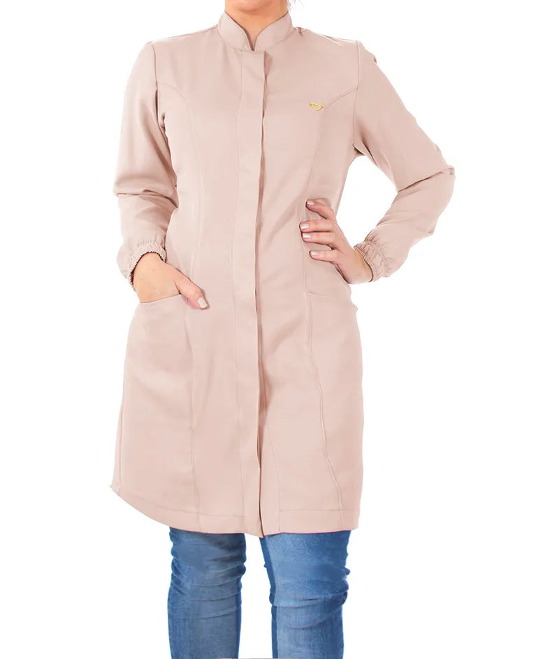 BELLE - Modern V-Noched Lapel, Hidden Buttons, Elastic Cuff