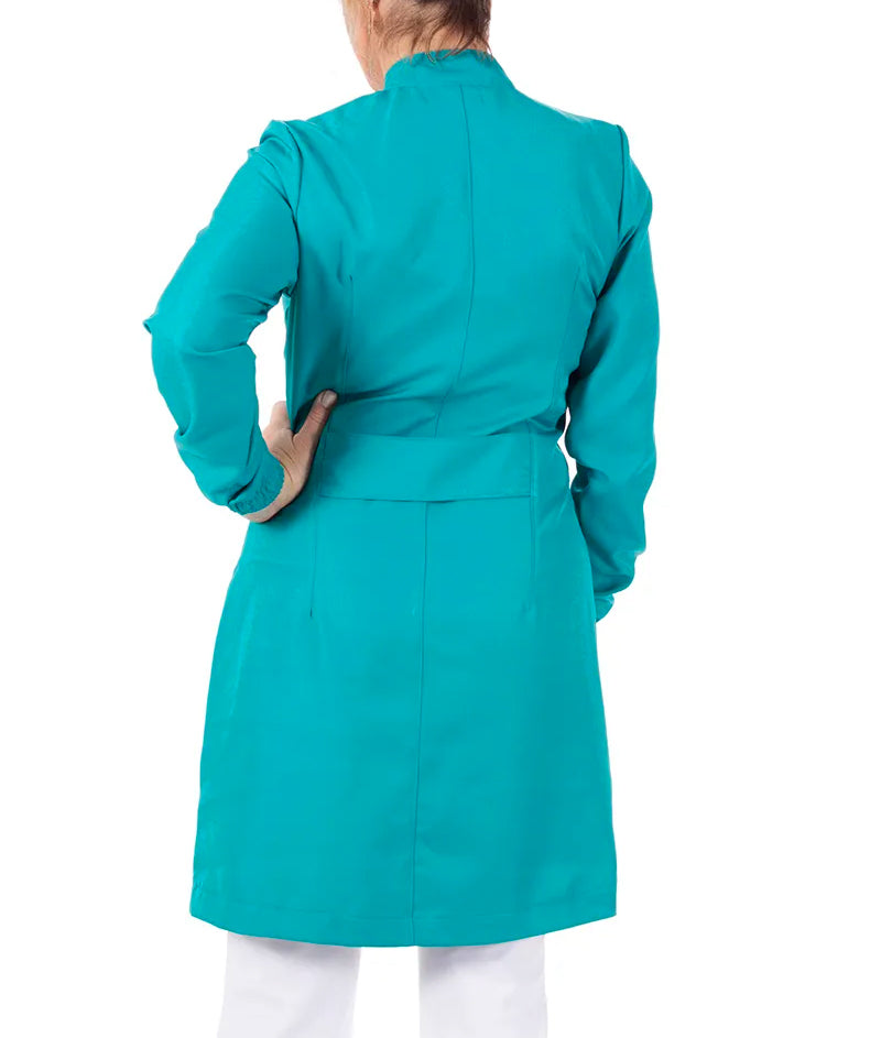 BELLE - Modern V-Noched Lapel, Hidden Buttons, Elastic Cuff