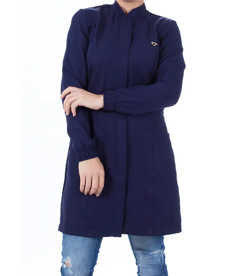 BELLE - Modern V-Noched Lapel, Hidden Buttons, Elastic Cuff