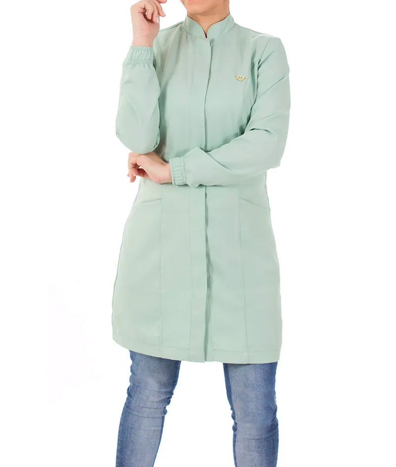 BELLE - Modern V-Noched Lapel, Hidden Buttons, Elastic Cuff