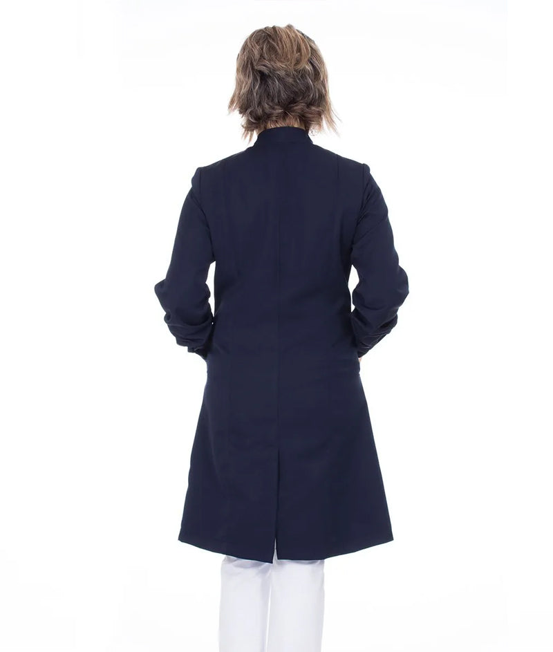 CRISTALLE - V-Notched Lapel, Silver Zipper, Long Sleeve, Tailored Cuffs
