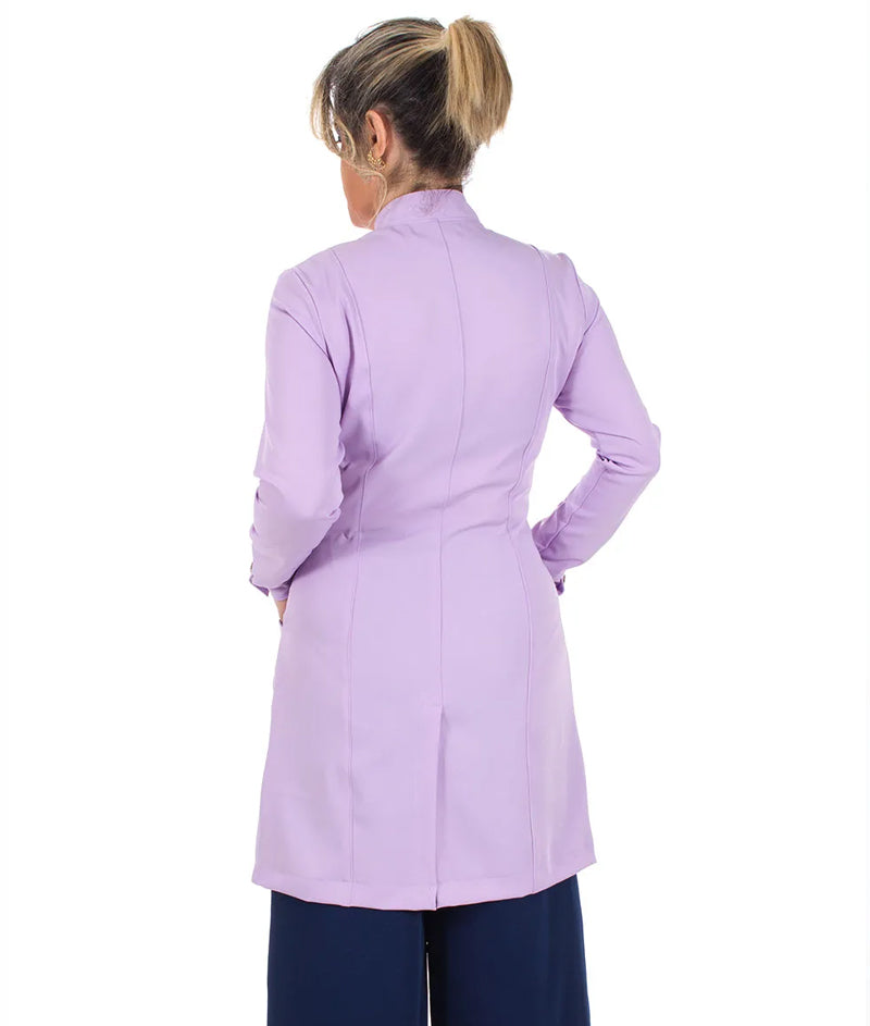 DHARA - Modern V-Noched Lapel, Golden Zipper and Cuff's Buttons